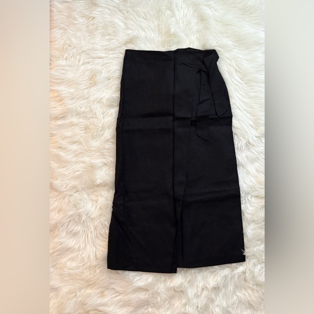Mango Linen Wrap Skirt - Picture 2 of 2
